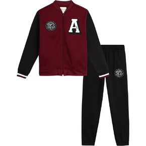 AEROPOSTALE Boys' Jogger Pants Set - 2 Piece Fleece Bomber Jacket and Jogger Pants - Activewear Jogset for Boys (8-12)