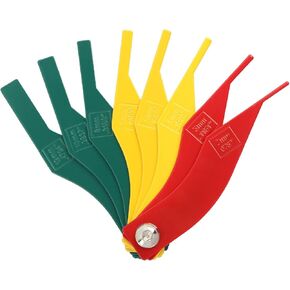 8 Pcs Brake Lining Thickness Gauge, Car Automotive Brake Pad Measuring Ruler Tool, Measuring Disc and Drum Brake Pad Gauge, Color-Coded, SAE & Metric