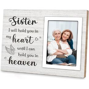 Memorial Gifts for Loss of Sister - Loss of Sister Sympathy Gift - Memorial Picture Frame Fits 4x6 In Photo, Remembrance Gift Condolences Gift, Loss of Sister Memorial Gifts, in Loving Memory