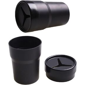 BANCHELLE Car Change Holder with Lid Automotive Plastic Garbage Cans 250 mL (0.06 Gallon) Portable for Car Keys Change Pen, 2 PCS