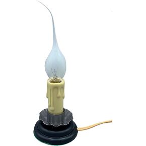 Creative Hobbies 5 Inch Electric Rustic Country Candle Lamp with On/Off Switch, 5 Foot Ivory Cord, Metal Base and 5W Clear Bulb Included (2)