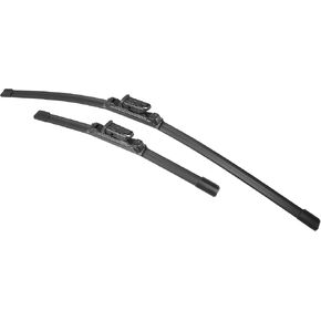 X AUTOHAUX 2pcs 26"+15" Silicone Front Windshield Wiper Blade for Ford Fiesta 2009-2017 Windscreen Wiper OE Replacement Set All-Seasons Top-Lock/Push Button