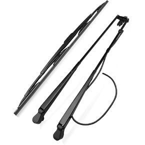Windshield Wiper Arm & Wiper Blade Kit Replace 47405956 47778552 Fit for Case Compact Track Loader Skid Steer Loader TR270 TR310 SR130 SR150 and Track Loader Skid Steer Loader C227 C232 L455 L170