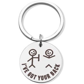 Funny Friendship Keychain Christmas Gifts for Friends I've Got Your Back Keychain for Women Men Daughter Son Inspirational Gifts for Sister Brother Coworkers Birthday Gifts Keychain