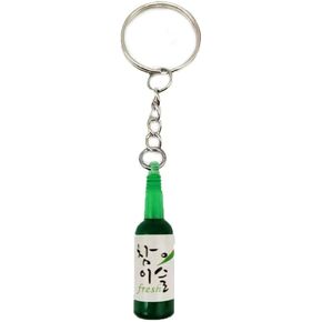 Soju Cans Keychain Fashion Drink Soju Bottle Keychain Simulation Resin Beer Wine Trinket Keyring Pendant Jewelry Keyrings, Keychains and Charms Car Keychains Car Accessories Clothing and Jewelry