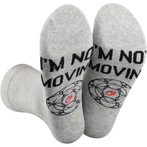 2 Pairs FFXIV Black Mage Socks BLM Gift FFXIV Gamer Gift I’m Not Moving Socks for Men