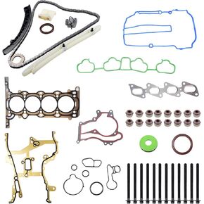 مجموعة سلسلة توقيت المحرك، مجموعة حشية الرأس مسامير لسيارة Chevy Trax/Sonic/Cruze/Cruze Limited 2011-2016، لـ Buick Encore 2013-2016 1.4L Turbo HSCV001، HS54898، HS31411،22HP47N، ETCK2102، TK343، HS26540PT-1