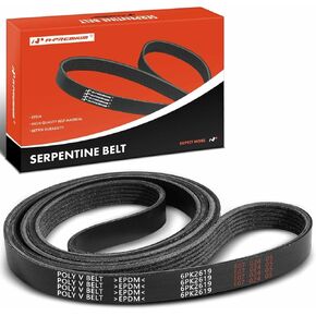 A-Premium Engine Serpentine Drive Belt Compatible with Ford, Chevy, Lincoln, Saab, Buick & Oldsmobile Cars - F-150 F150, Windstar, Malibu, Navigator, 9-5, 900, Electra, Century, Delta,Toronado & More