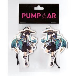 PumpCar 2 pieces Wanderer/Scaramouche double-sided hanging Japanese anime cherry-scented Genshin Impact car air freshener Cool anime hanging for rearview mirror Car Interior Accessories Gifts