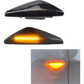 Turn Signal Lamp Led Front Fender Side Marker Light Compatible with BMW X3 X5 X6 F25 2011-2017 E70 2007-2013 (not for X5M) E71 / E72 2008-2014 (Black)