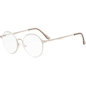 Eyekepper Fashionable Round Reading Glasses with Spring hinges for Men Women Readers