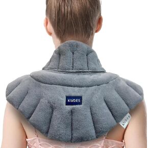 Microwave Heating Pad for Neck and Shoulder Pain Relief Microwavable Weighted Heated Neck Wrap Warmer for back with Moist Heat Hot or Cold Therapy Menstrual Cramps period belt lavender Cordless