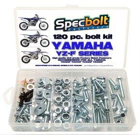 120pc Bolt Kit for Yamaha YZ250F YZ400F YZ426F YZ450F OEM Spec Matching Hardware Fasteners for Maintenance Restoration YZF250 YZF400 YZF426 YZF450 YZF 250 400 426 450