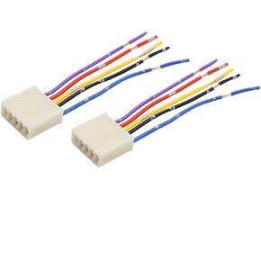 uxcell Car Power Window Switch Socket Wiring Harness Pigtail Adapter DC 12V 5 Pin 2pcs