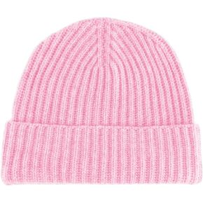 Shorts of Hawick Women's Ribbed 100% Cashmere Beanie Hat - Pink - Made in Scotland by Love Cashmere