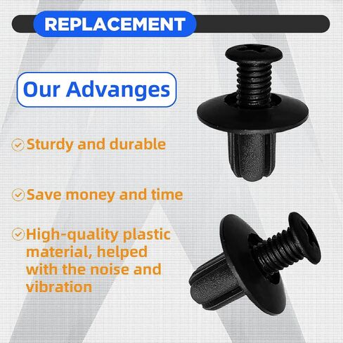 20pcs Fender Liner Door Trim Panel Bumper Shield Retainer Fastener Rivet Push Type Clips for Elantra Genesis Sonata Santa Mazda 3 Mazda 6 Ford MB-455-56143 & W705845-S300 in Saudi Arabia
