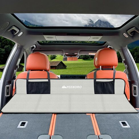 Car Rear Seat Mattress Extension Plate, Foldable Car Back Seat Extender，Portable Mattress for Sleeping, Increase Travel Trunk Space and Car Bed Camping Space for Car, SUV, Model Y/3 in Kuwait