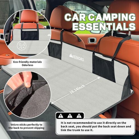 Car Rear Seat Mattress Extension Plate, Foldable Car Back Seat Extender，Portable Mattress for Sleeping, Increase Travel Trunk Space and Car Bed Camping Space for Car, SUV, Model Y/3 in Kuwait