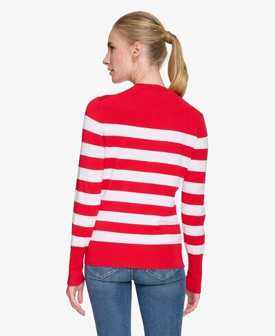 Nautica Women's Stripe Long Sleeve Crewneck Sweater in Saudi Arabia