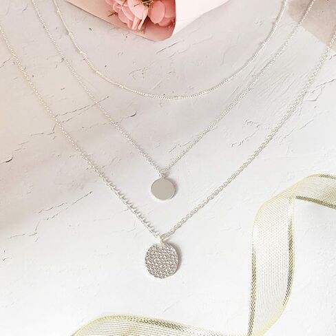 YANCHUN Layered Necklace for Women Stackable Necklaces Set Dainty Chain Necklace Layering Stack Charm Necklace Trendy Jewelry Christmas Gifts Stuffs Stocking Stuffers for Women in Kuwait
