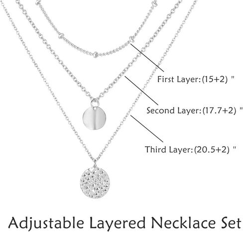 YANCHUN Layered Necklace for Women Stackable Necklaces Set Dainty Chain Necklace Layering Stack Charm Necklace Trendy Jewelry Christmas Gifts Stuffs Stocking Stuffers for Women in Kuwait