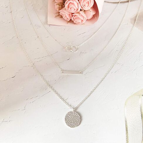 YANCHUN Layered Necklace for Women Stackable Necklaces Set Dainty Chain Necklace Layering Stack Charm Necklace Trendy Jewelry Christmas Gifts Stuffs Stocking Stuffers for Women in Kuwait