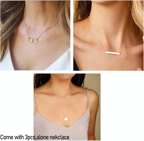 YANCHUN Layered Necklace for Women Stackable Necklaces Set Dainty Chain Necklace Layering Stack Charm Necklace Trendy Jewelry Christmas Gifts Stuffs Stocking Stuffers for Women in Kuwait