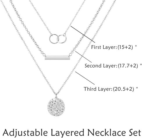 YANCHUN Layered Necklace for Women Stackable Necklaces Set Dainty Chain Necklace Layering Stack Charm Necklace Trendy Jewelry Christmas Gifts Stuffs Stocking Stuffers for Women in Kuwait