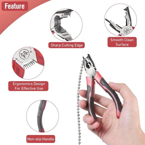 Chain Joining Pliers for Metal Chain Connector, Ball Metal Chain Splicing Pliers for Curtain Roller Blind Accessories, Durable Manual Combination Pliers for Blind Installation in Kuwait