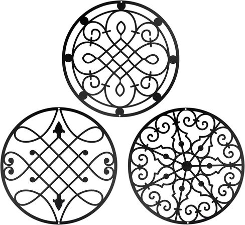 YIYA قطعتين من ديكور الحائط المعدني الأسود مجردة من Boho معدن جدار الفن المعدني الهندسي جدار ديكور خط واحد ديكور فني لغرفة النوم وغرفة المعيشة والحمام والشرفة in Kuwait