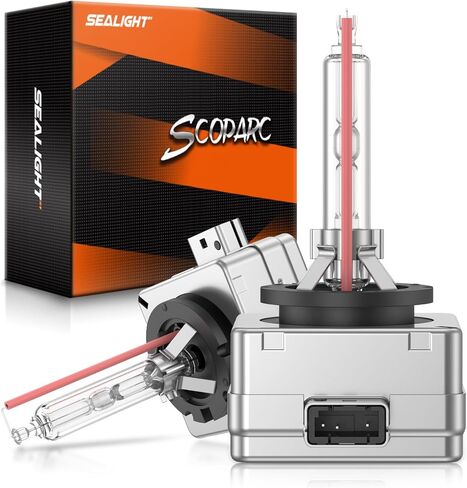 مصابيح SEALIGHT D4S HID، 66440 42402 42402WX (‎42402C1) لتجميع HID 6000K أبيض بارد مع حجم صغير 1:1، التوصيل والتشغيل، حزمة من 2 in Kuwait