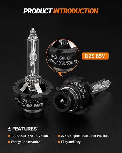 SEALIGHT D4S HID Bulbs,66440 42402 42402WX (‎42402C1) for HID Assembly 6000K Cool White with 1:1 Mini Size, Plug and Play, Pack of 2 in Saudi Arabia