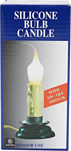 Creative Hobbies 5 Inch Electric Rustic Country Candle Lamp with On/Off Switch, 5 Foot Ivory Cord, Metal Base and 5W Clear Bulb Included (2) in Kuwait