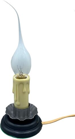 Creative Hobbies 5 Inch Electric Rustic Country Candle Lamp with On/Off Switch, 5 Foot Ivory Cord, Metal Base and 5W Clear Bulb Included (2) in Kuwait
