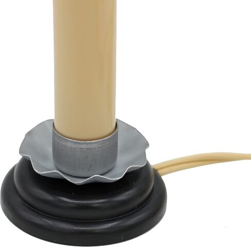 Creative Hobbies 5 Inch Electric Rustic Country Candle Lamp with On/Off Switch, 5 Foot Ivory Cord, Metal Base and 5W Clear Bulb Included (2) in Kuwait