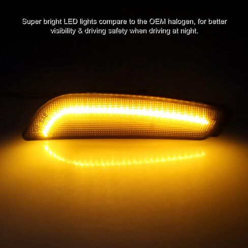 LED Front Bumper Side Marker Light Compatible with 2003-2007 CTS CTS-V Smoked Lens Side Marker Lights in Saudi Arabia
