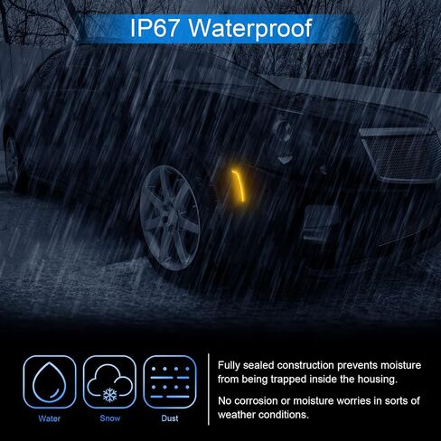 LED Front Bumper Side Marker Light Compatible with 2003-2007 CTS CTS-V Smoked Lens Side Marker Lights in Saudi Arabia