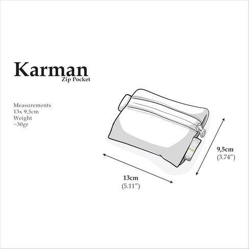 Karman Zipper Pouch - Lightweight, Flexible, Water and Abrasion Resistant Compact Zip Pouch Wallet for Women & Men, Multi-Purpose Holder for Cards, Cash, and Essentials in Kuwait