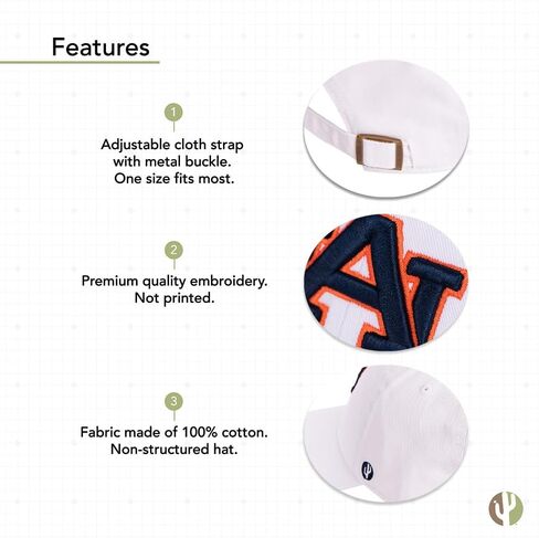 Desert Cactus Auburn University Baseball Hat Tigers War Eagle Brimmed Embroirderd Hats Cap Adjustable Cloth Strap Adult (Style B1) in Saudi Arabia