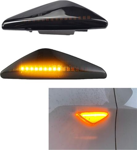 Turn Signal Lamp Led Front Fender Side Marker Light Compatible with BMW X3 X5 X6 F25 2011-2017 E70 2007-2013 (not for X5M) E71 / E72 2008-2014 (Black) in Kuwait
