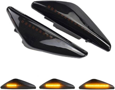 Turn Signal Lamp Led Front Fender Side Marker Light Compatible with BMW X3 X5 X6 F25 2011-2017 E70 2007-2013 (not for X5M) E71 / E72 2008-2014 (Black) in Kuwait