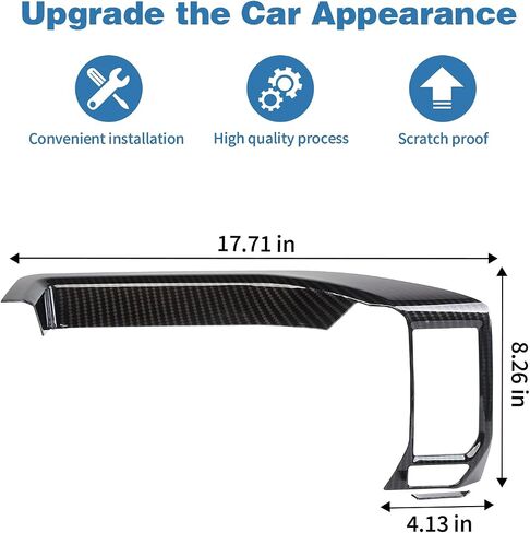 for Silverado Center Dash Panel Trim Cover Carbon Fiber Compatible with Chevy Silverado 2022 2023 2024 Carbon Fiber Interior Accessories in Kuwait