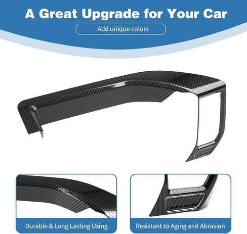 for Silverado Center Dash Panel Trim Cover Carbon Fiber Compatible with Chevy Silverado 2022 2023 2024 Carbon Fiber Interior Accessories in Kuwait