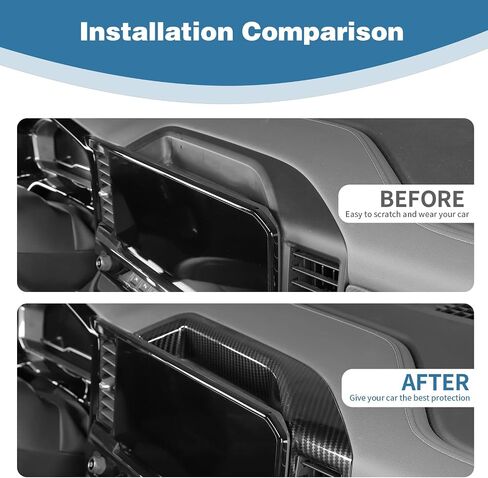 for Silverado Center Dash Panel Trim Cover Carbon Fiber Compatible with Chevy Silverado 2022 2023 2024 Carbon Fiber Interior Accessories in Kuwait