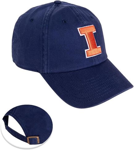 قبعة بيسبول جامعة صبار الصحراء إلينوي القتال Illini U of I قبعات مطرزة ذات حواف قبعة قابلة للتعديل بحزام قماش للبالغين (نمط E1) أبيض in Saudi Arabia