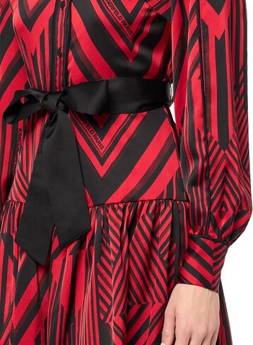 KARL LAGERFELD Women's Button Front Long Sleeve Collared Shirt Dress in Saudi Arabia