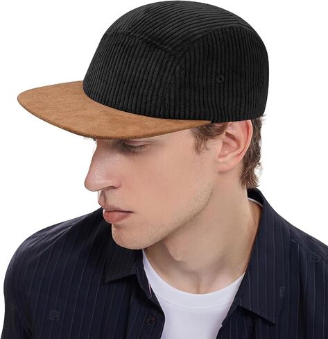 CLAPE 5 لوحة قبعة بيسبول حافة مسطحة Snapback قبعة سائق الشاحنة قابل للتعديل مخيم قبعة سروال قصير أبي قبعة الجلد المدبوغ الذروة قبعات كروية in Kuwait