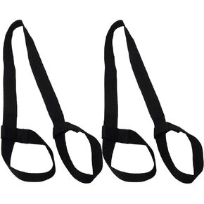 2Pcs Portable Yoga Mat Carrying Strap Carrier Adjustable Exercise Yoga Mat Straps Sling Yoga Accessories for Women and Men, Black