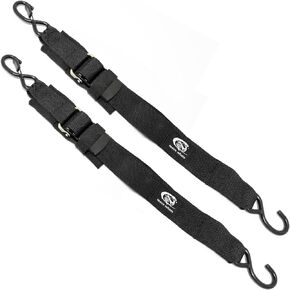 Space Whale 24" Tie-Down Straps (2PK) I Adjustable Safety Straps with Convenient Quick Release Buckle I 1433lb Breaking Strength I Heavy Duty Boat Buckle I Ultimate Marine Tie-Down for Boating