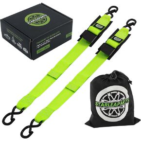 StarLeaparts Transom Tie Down Kits (2PK) -2" x 4' Boat Transom Straps,1200lb Guarantee Break Strength Boat Straps for Trailer, Boat or Kayak Secure(Green)